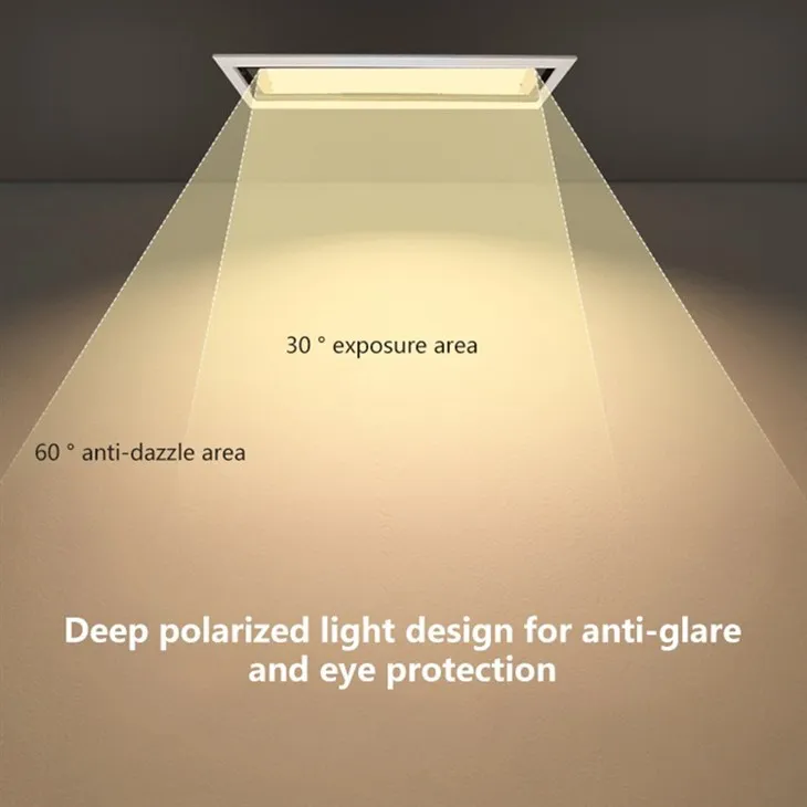 Antiglare Recessed SMD Led Linear Light Downlight